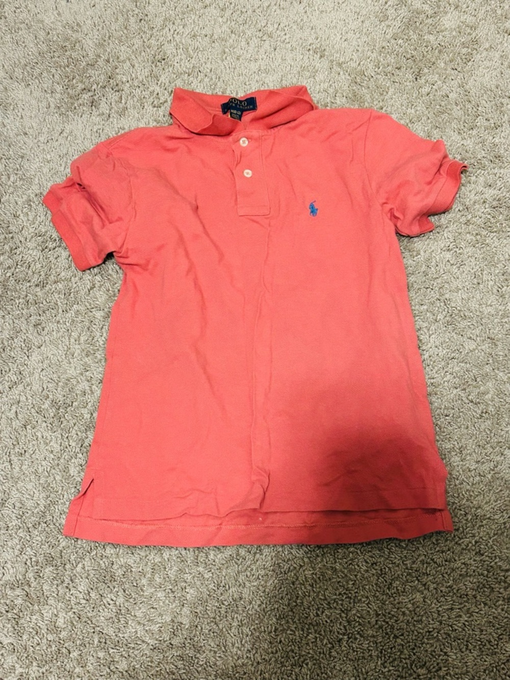 Polo by Ralph Lauren Kids Coral Polo with Blue Pony